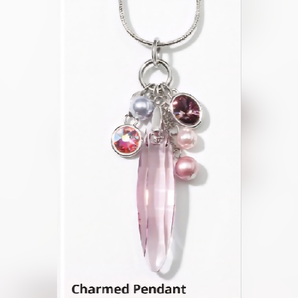 Touchstone Crystal Charmed Pendant Necklace